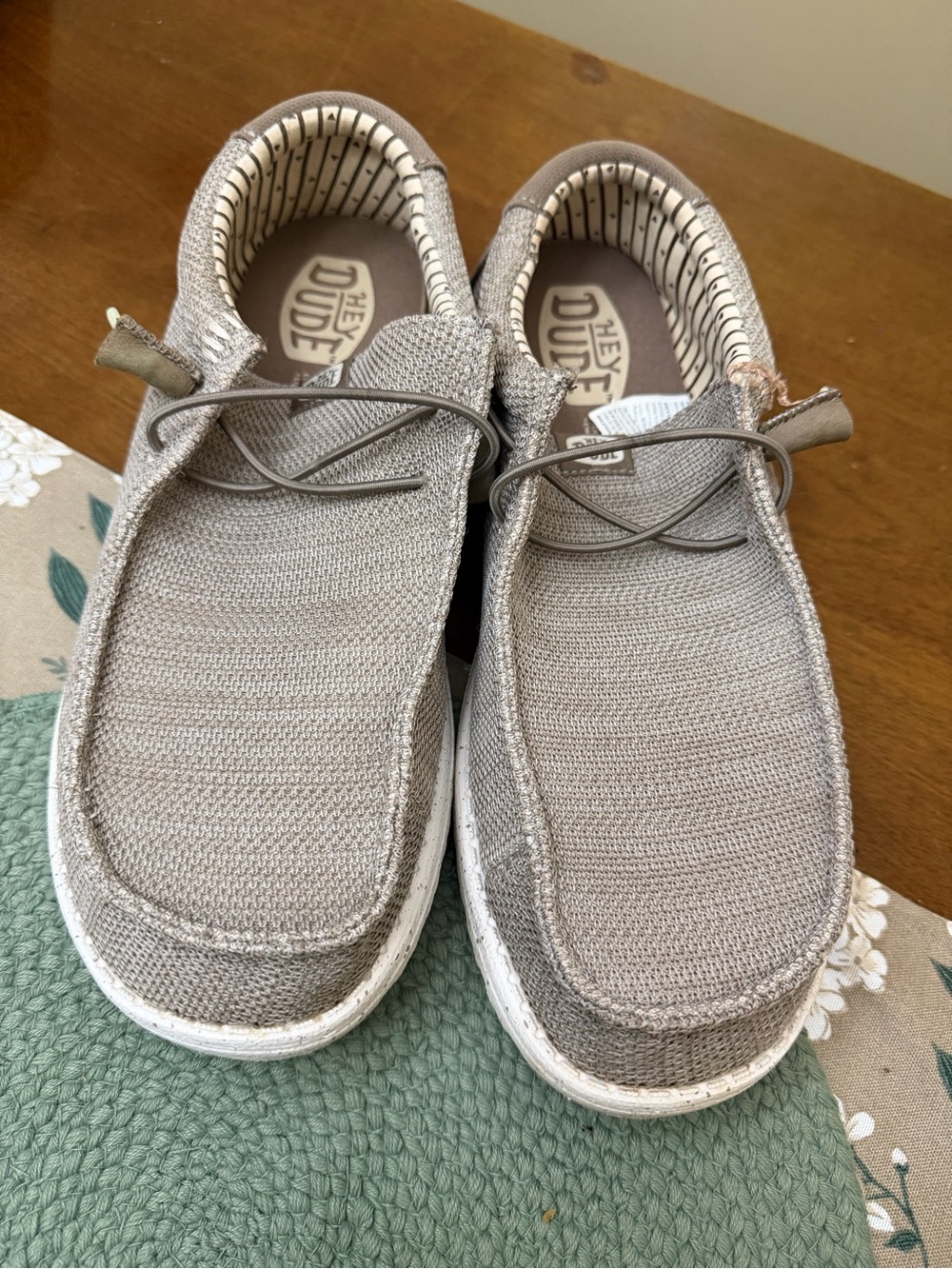 Hey Dude Men’s Slip-On Casual Shoes in Taupe Gray